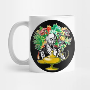 genie lamp with flowers Mug